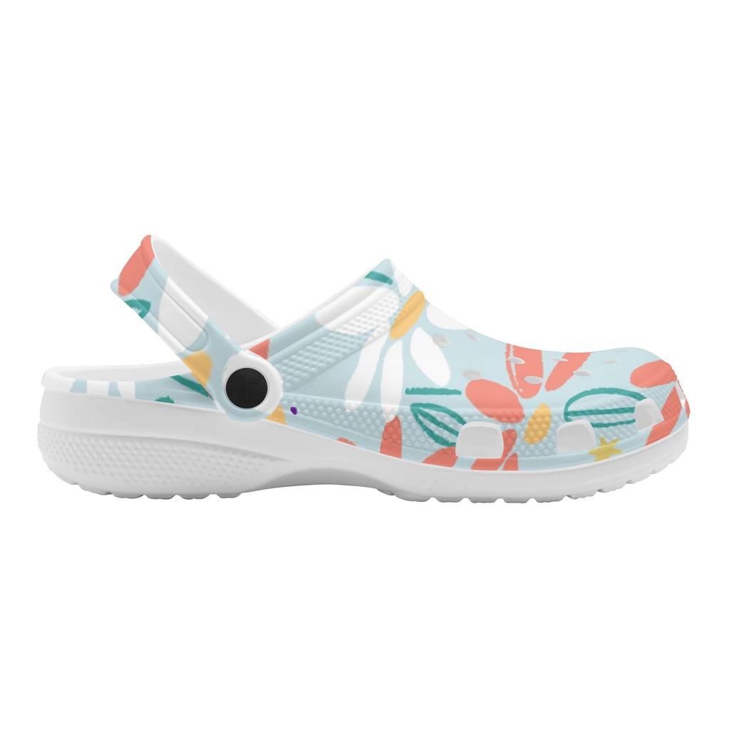 Printed EVA Clogs Slippers for Women Men Easy Clean Lightweight Slip On Casual Sandals Lightweight Soft Sole Summer Daily Wear