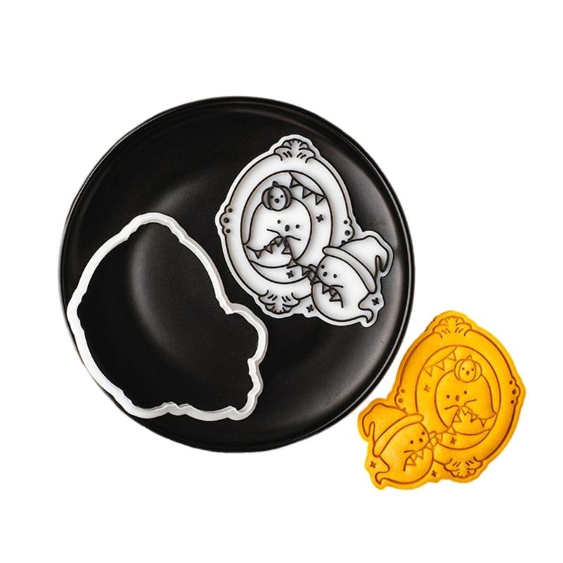 Plastic Baking Cookie Molds With Specter Design Halloween Party Pastry Making Kitchen Utensils For Family Activity