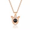 100 Languages 'I Love You' Projection Necklace for Women - Elegant Clavicle Chain