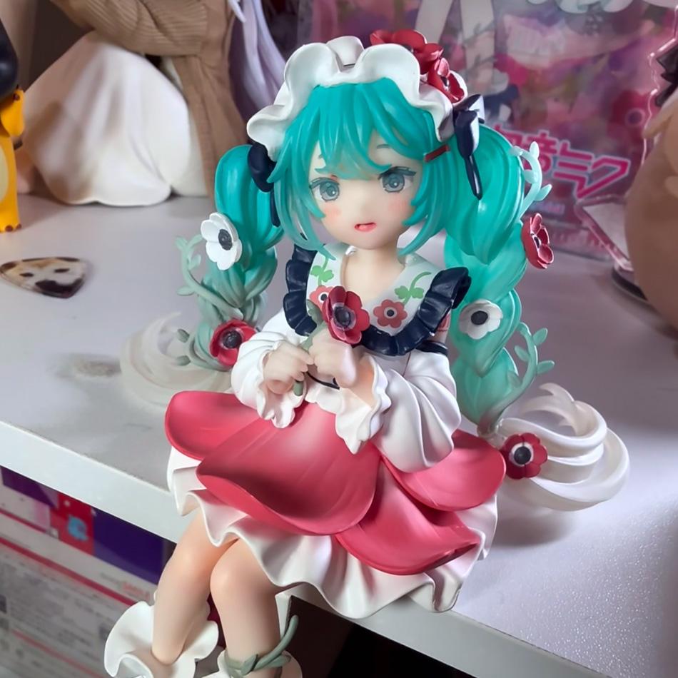 Hatsune Miku Anime Figure Toys Flower Fairy Collection Miku Kawaii Cartoon Pvc Action Figurine Model Dolls Birthdays Gifts Kid‘S