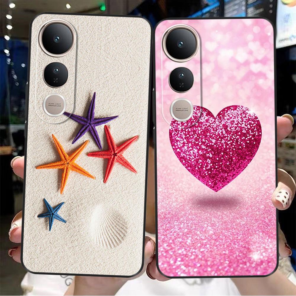 For Vivo V50 Lite 5G 4G Case Fashion Flower Soft High Quality Housing For Vivo V50Lite 4G Back Cover Colorful Phone Casing Funda