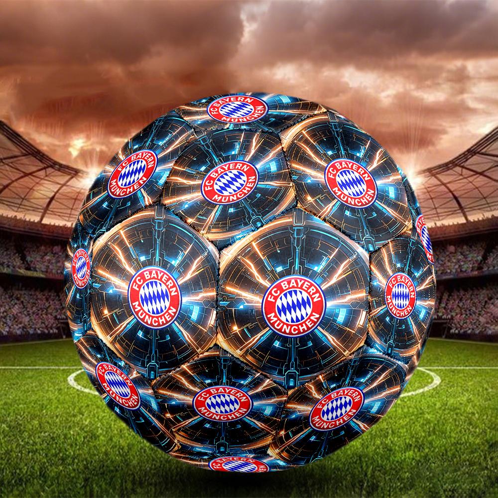 Bayern Munich Futuristic Emblem Size 5 PU Material Seamless Wear Resistant Match Training Football Futbol Voetbal Bola 0706a15 Size 5