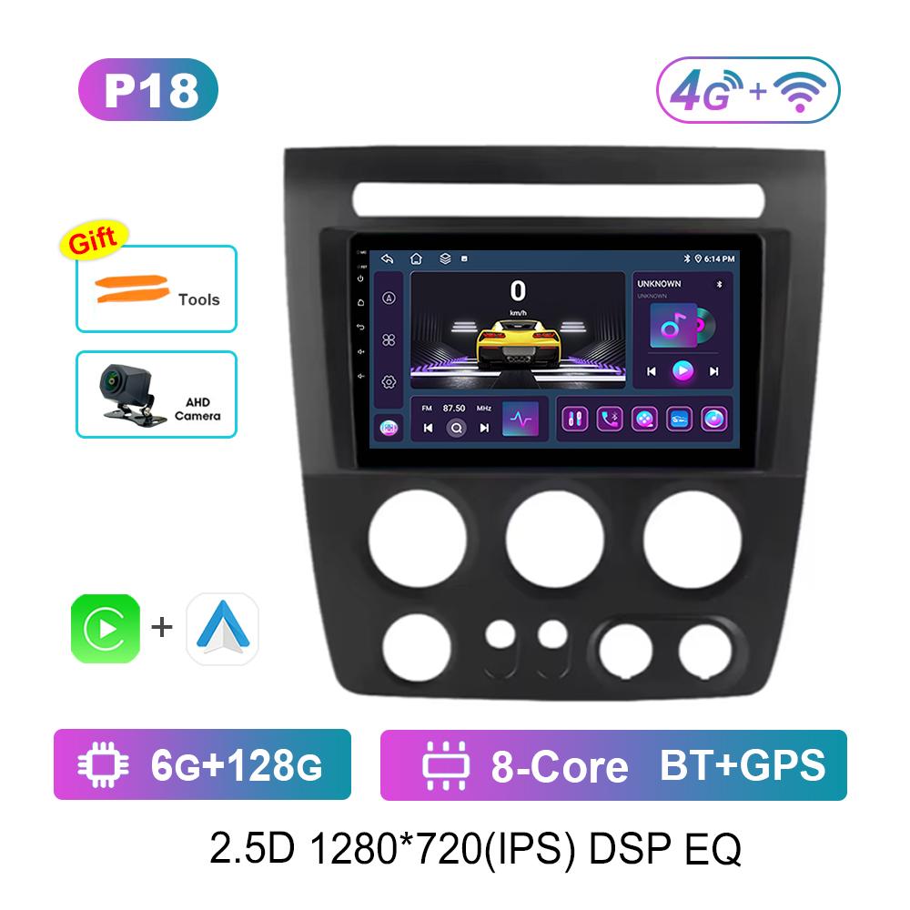 Carplay Touch Screen for Hummer H3 2005 - 2010 Android Intelligent System GPS Navigation Car Video Multimedia Player WiFi BT 4G