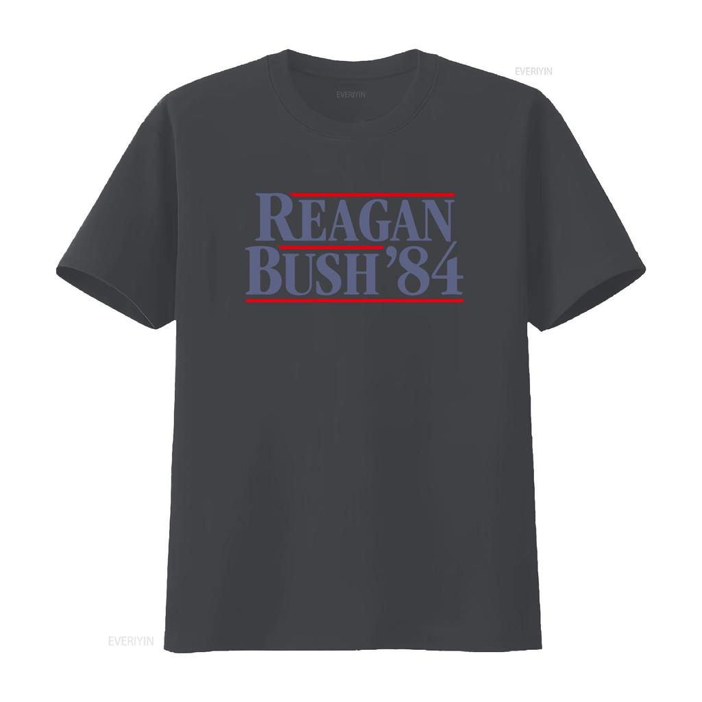 Reagan Bush 84 President Campaign 1984 Retro Vintage Premium Blend T Shirt Vintage Washed Designer Clothes Stylish Breathable