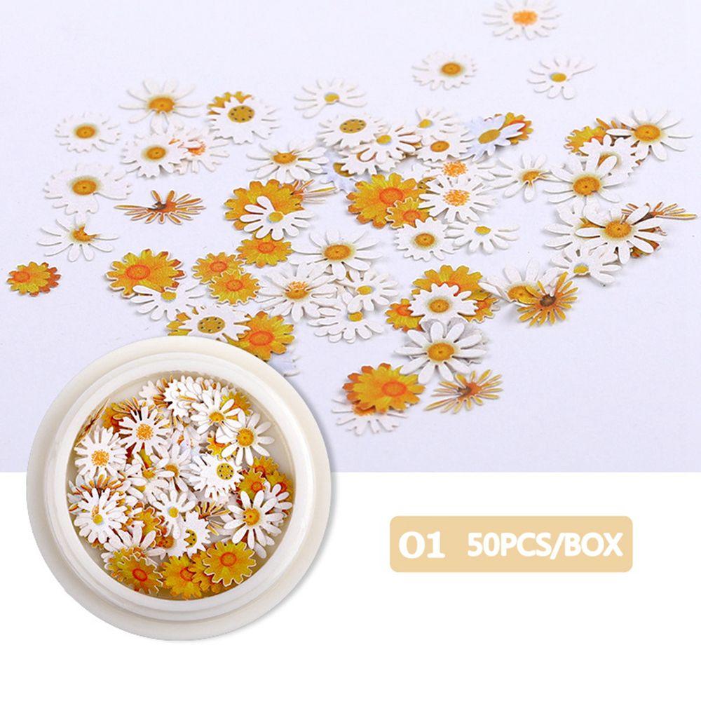 Rose Mixed Slices Daisy Flowers Holographic Nail Art Sequins Nail Paillettes Glitter Flakes