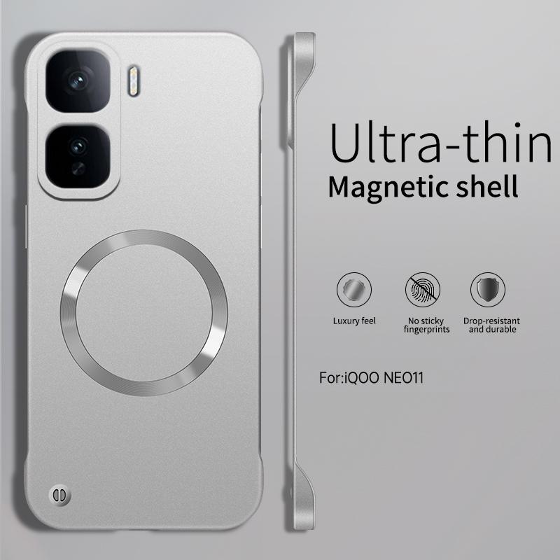 Thin Original Fashion Phone Cases for vivo iQOO Neo 11 10 Neo11 Neo10 Pro 5G Micro-frosted Magnetic Tough Luxury Frameless Cover vivo iQOO Neo11 (China)