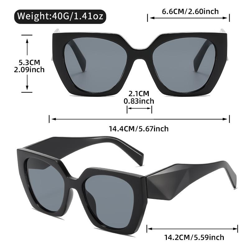 Square-framed Versatile Sunglasses with Unique Diamond-shaped Legs Are Fashionable and Trendy Travel Photography Accessories