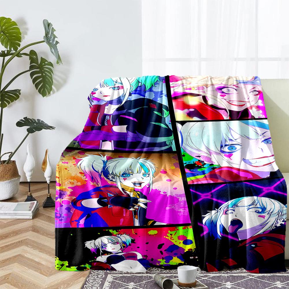 Harley Quinn Theme Printed Blanket - Perfect for Couch, Bed, Travel & Outdoor Use | Machine Washable, Cozy & Durable.