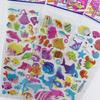 8 Sheets/Pack Marine Life Dolphin Fish Cartoon Sticker 3D Cute Bubble PVC Stickers for Kids Boy Girl Funny Learning Toys