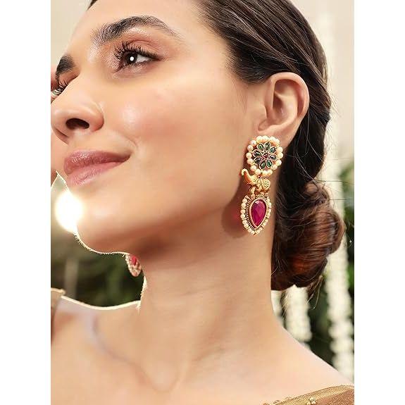 

Посеребренные и позолоченные оксидированные длинные серьги-джумки с гравировкой в виде дерева для женщин – Праздничный и традиционный образ