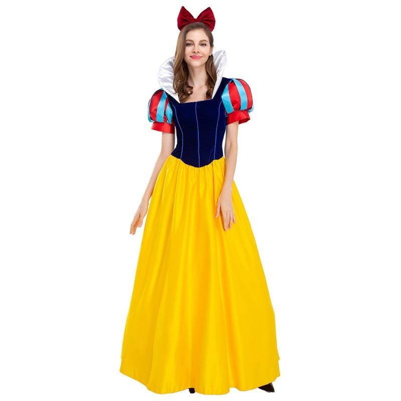 Adult Snow White Dress Stage Performance Fairy Tale Queen Halloween Costume