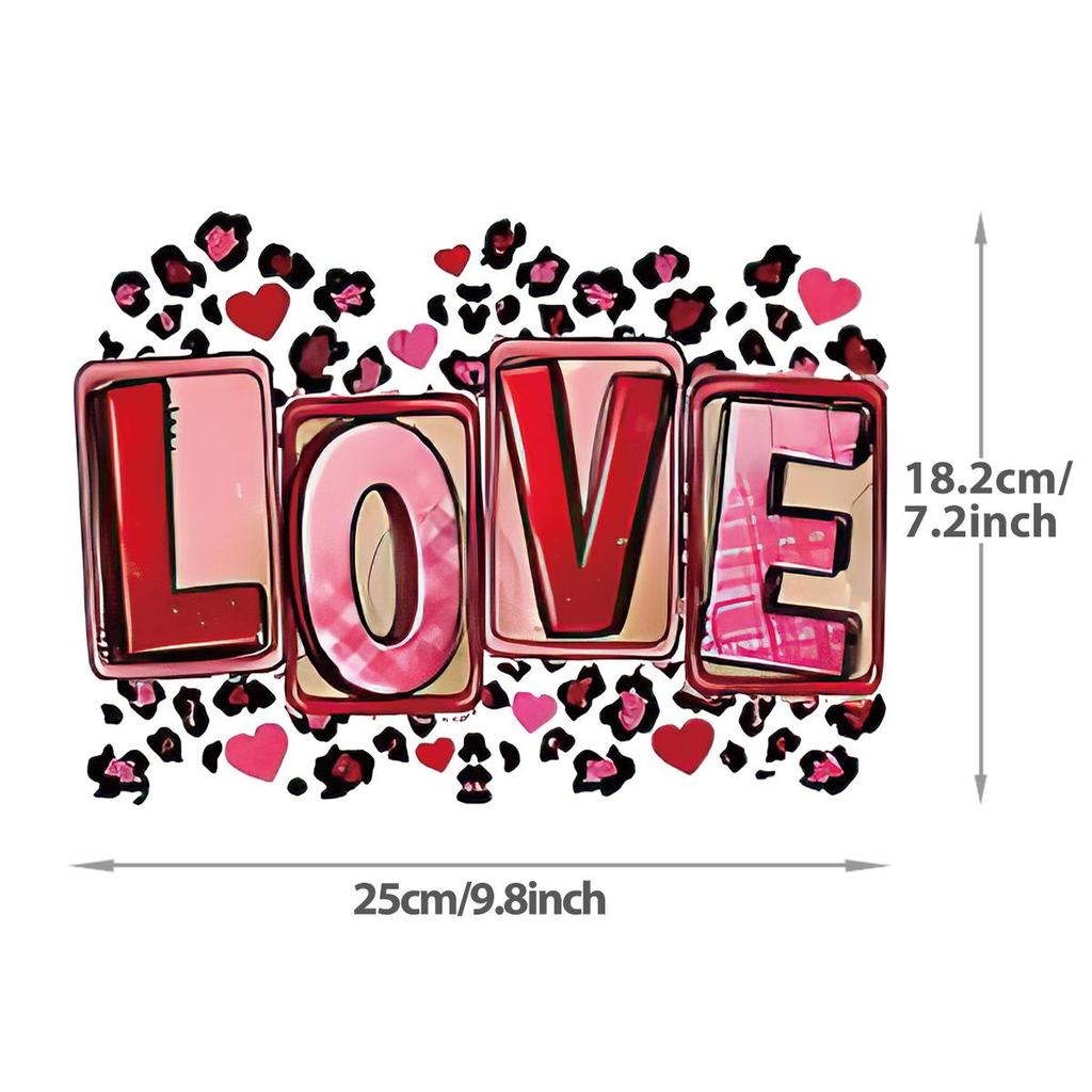 Valentine's Day Gifts: Heat Transfer HTV DTF Customized Couple T-shirts, Heat Press DIY Stickers, Clothing Heat Transfer Stickers