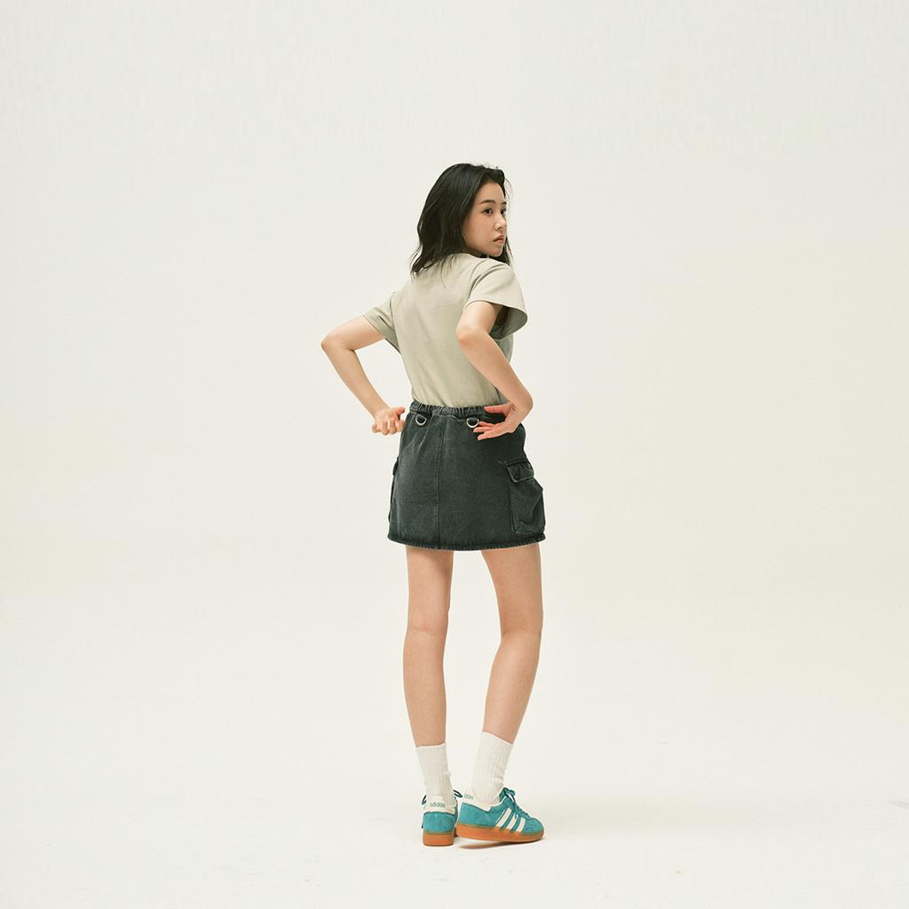Reju Denim Cargo Skirt - Black