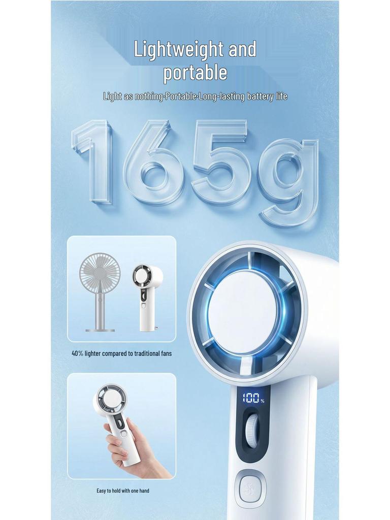 Portable USB Rechargeable High-Speed Mini Cooling Fan with Ice Pack