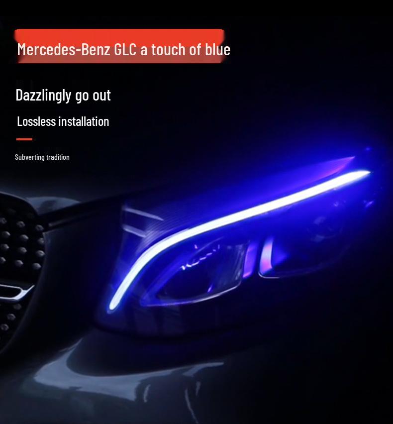 Headlight Decoder with Blue Tint for Mercedes-Benz GLC200, GLC260, and CLA