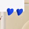 Koean Fashion Candy Color Acrylic Love Eardrop Simple Design Geometric Heart Party Jewelry Earrings Ear Studs All-match EarStuds