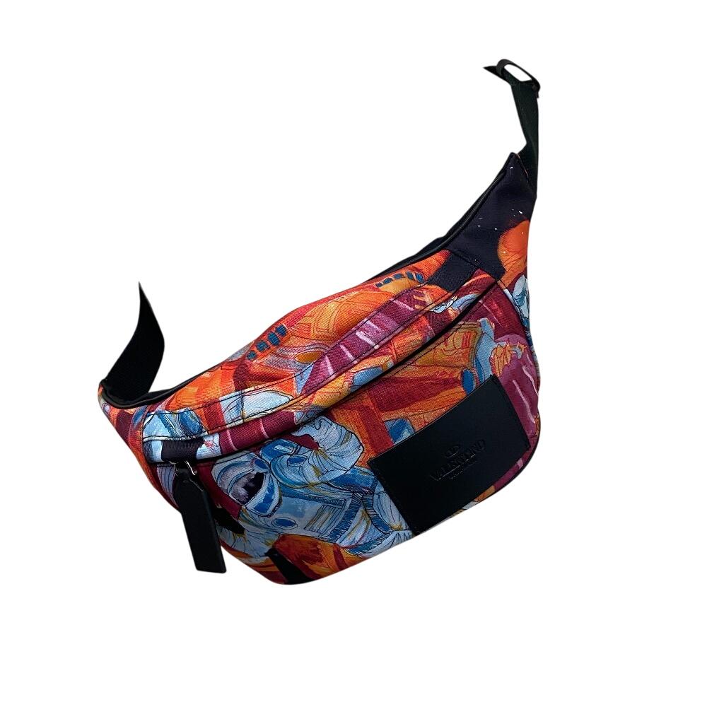 Valentino Garavani Body Bag Nylon Waist Bag Multicolor Nylon Mens Used