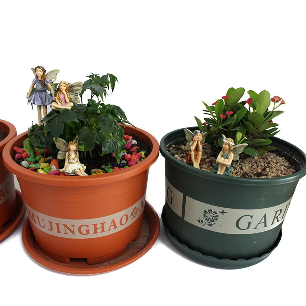 6pcs Fairies Miniature Figurines Accessories For Garden Decor, Fairy-Ornament