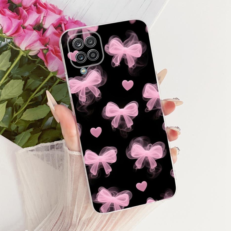 For Samsung Galaxy A12 Case F12 M12 Stylish Butterfly Painted Cover Silicone Case For Samsung A12 M 12 Galaxy M12 F12 Soft Shell