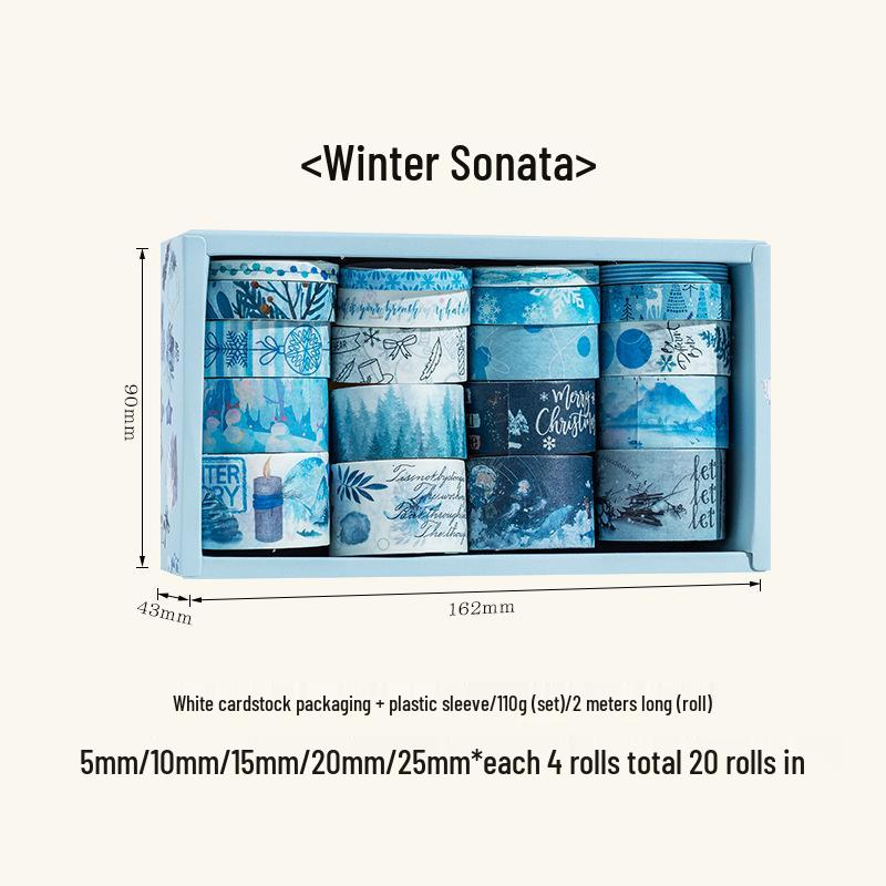 Festive Washi Tape Collection: Christmas, Valentine's, Starry Sky, Winter Sonata, DIY Hot Stamping