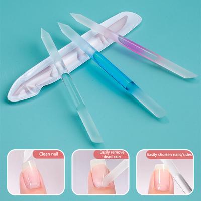 Glas Nagelhautschieber Nagelhautentferner Werkzeug Doppelseitiger Nagelhauttrimmer Manikürstäbchen Professionelles Manikürewerkzeug
