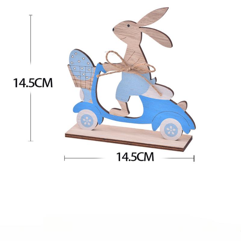 New Styles, Easter, Wooden Crafts, Rabbit Carrot Cart, Easter Rabbit Riding Bike, Wooden, Decorative Ornaments