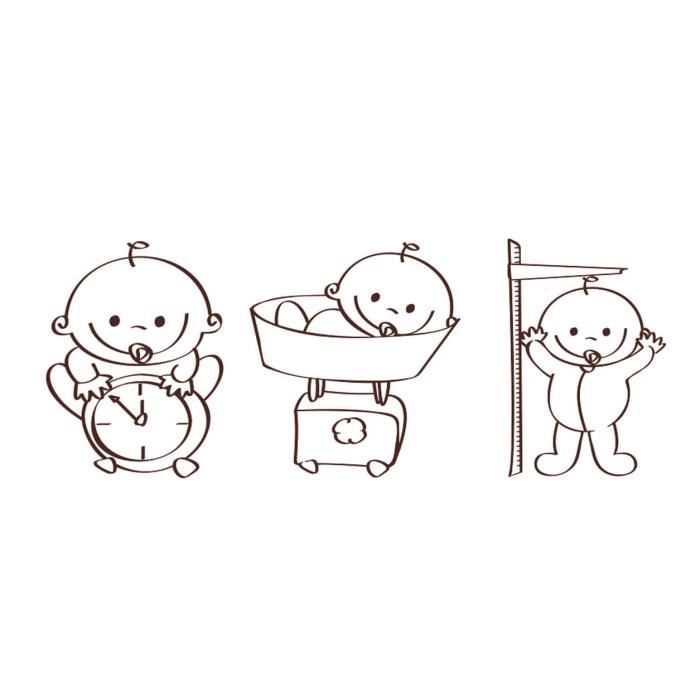 Wooden Stamp Birth 3 Pieces