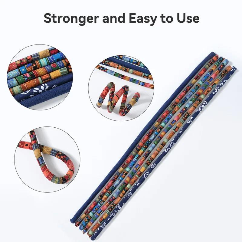 Colorful Dreadlocks Long Ponytail Hairpin Hair Bands Ethnic Style Hair Ropes Ties Horsetail Headband Bendable Hair Styling Tools