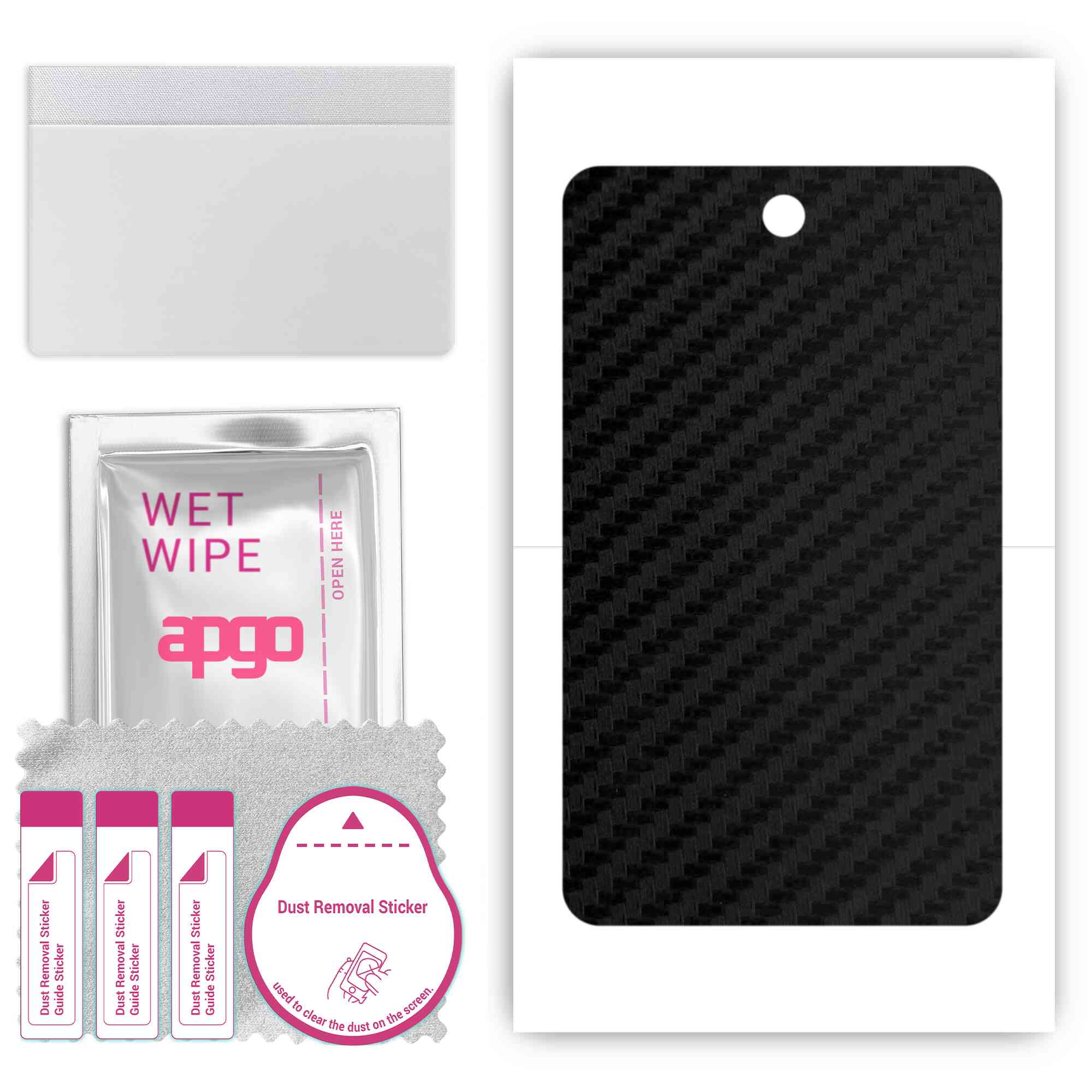 

apgo Protective Skin Sticker for the back compatible with Alcatel 3T 8, Wrap Film, Foil, Vinyl - Pattern Carbon Black