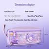 Stylish Double-Layer Canvas Pencil Case for Kids - Cute Badge Design, Large Capacity, Perfect for Primary Students