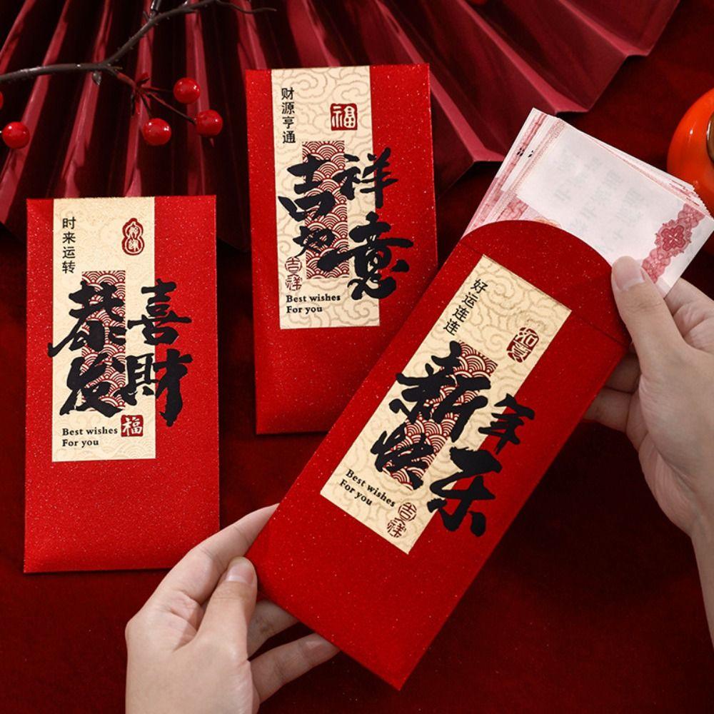 Traditional Red Envelopes Blessing Money Pocket Gift Bags Lucky Red Packets  Birthday