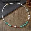 New Korean Colorful Cute Seed Beads Chain Choker Necklace For Women Baroque Simulated Pearls Beaded Collar Boho Jewelry