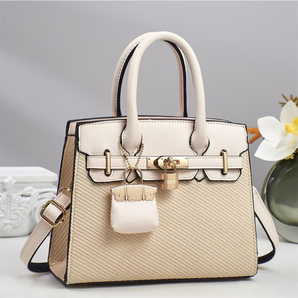 Textured Atmospheric Bag Women's Solid Color Commuting Diagonal Span Bag Women's Fashion Messenger Handbag