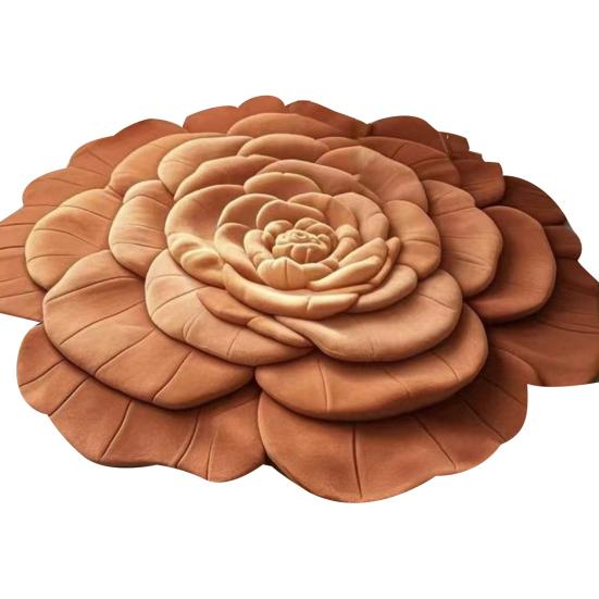 3D Blumen Bodenmatte Rutschfest Saugfähig Badezimmerteppich Realistische Blumenform Bereichsteppich für Schlafzimmer Wohnzimmer Spielzimmer Dekor