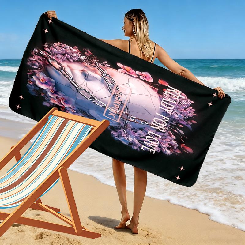 Vibrant Pink Vibes beach towel soft Beach towel for vacation photos Absorbent bath towel swim Outdoor pool towel Travel and vacation towels Comfort