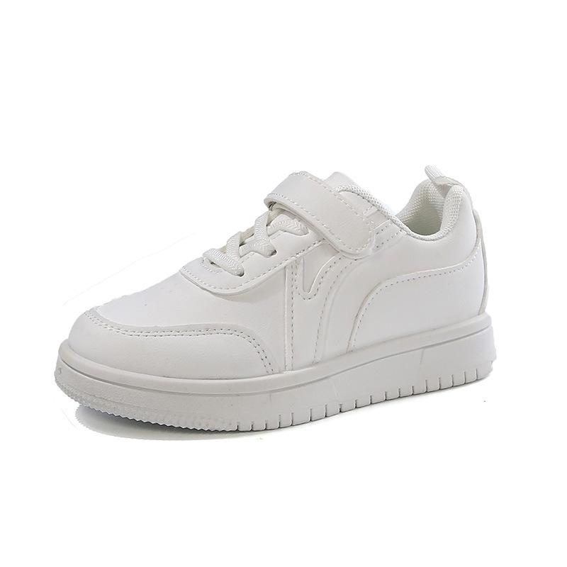 Children's Little White Shoes 2025 Spring and Summer New Girls' White Sports Shoes Students Breathable Net Shoes Boys' Casual Board Shoes