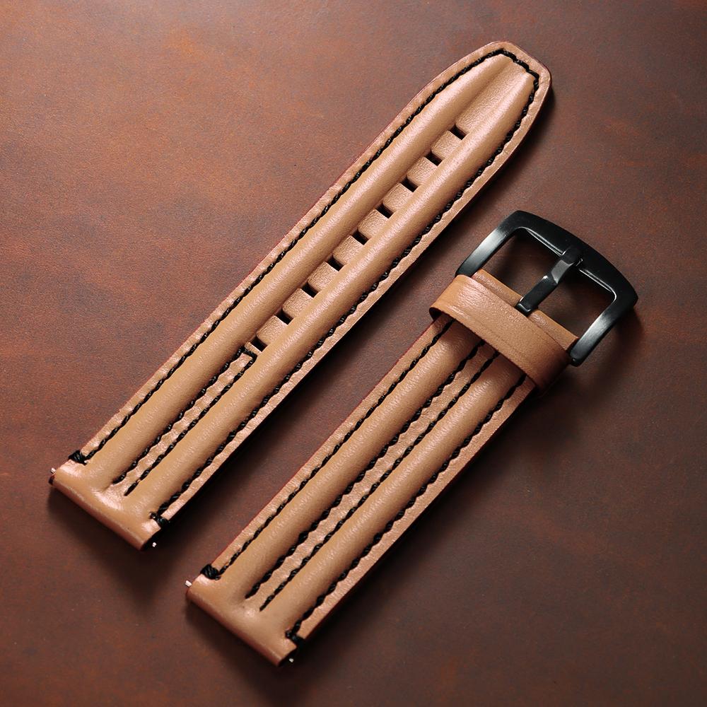 Premium Retro Ölwachs Echtes Leder Kalbsleder Armband 20mm 22mm 24mm Schnellverschluss Armband für Seiko Herren Uhrenarmband Zubehör