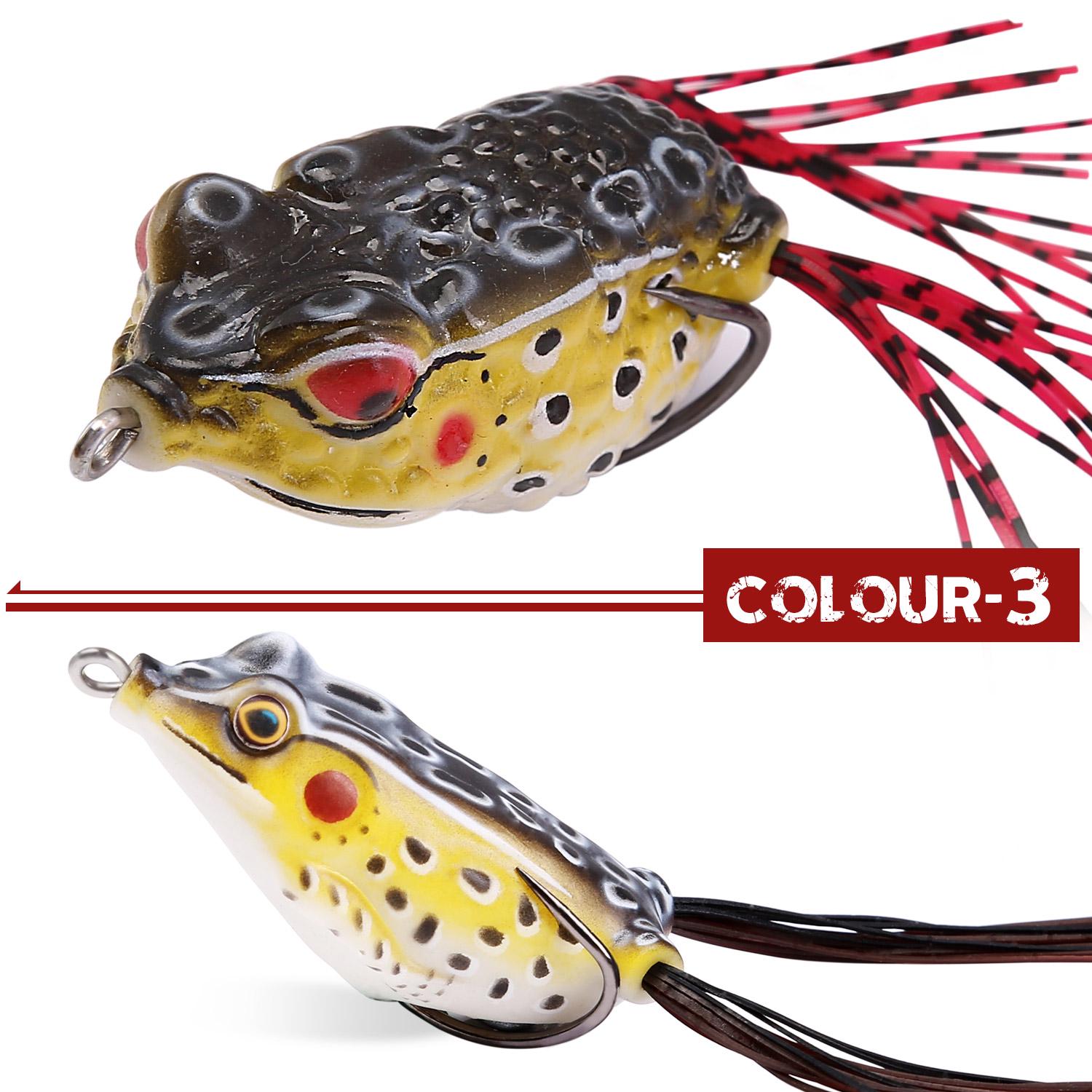 

Рыболовные приманки смешанного размера, 1 шт., приманка для лягушки с 3D глазами, искусственная приманка для плавания окуня, мягкие приманки