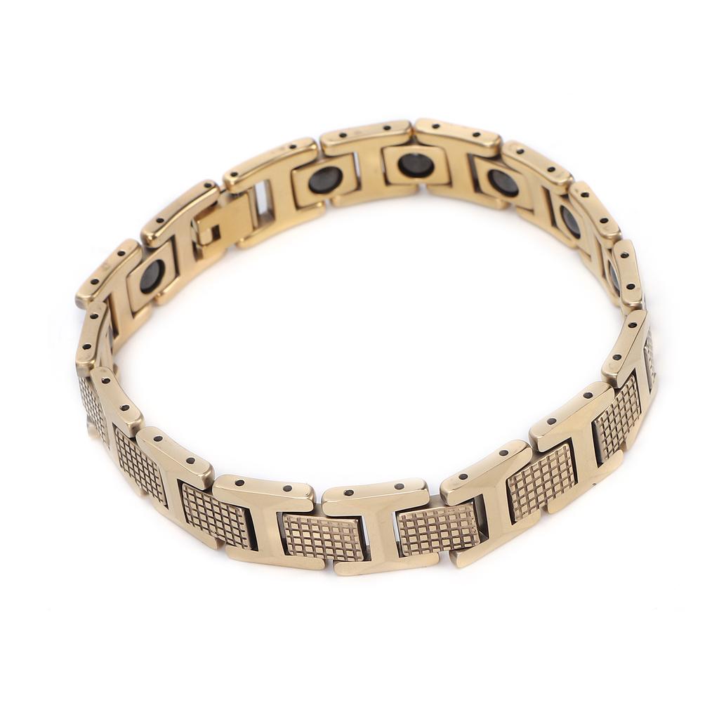 Magnetic Therapy Bracelet Pain Relief Circulation Improve Fashionable Magnet Bracelets Golden
