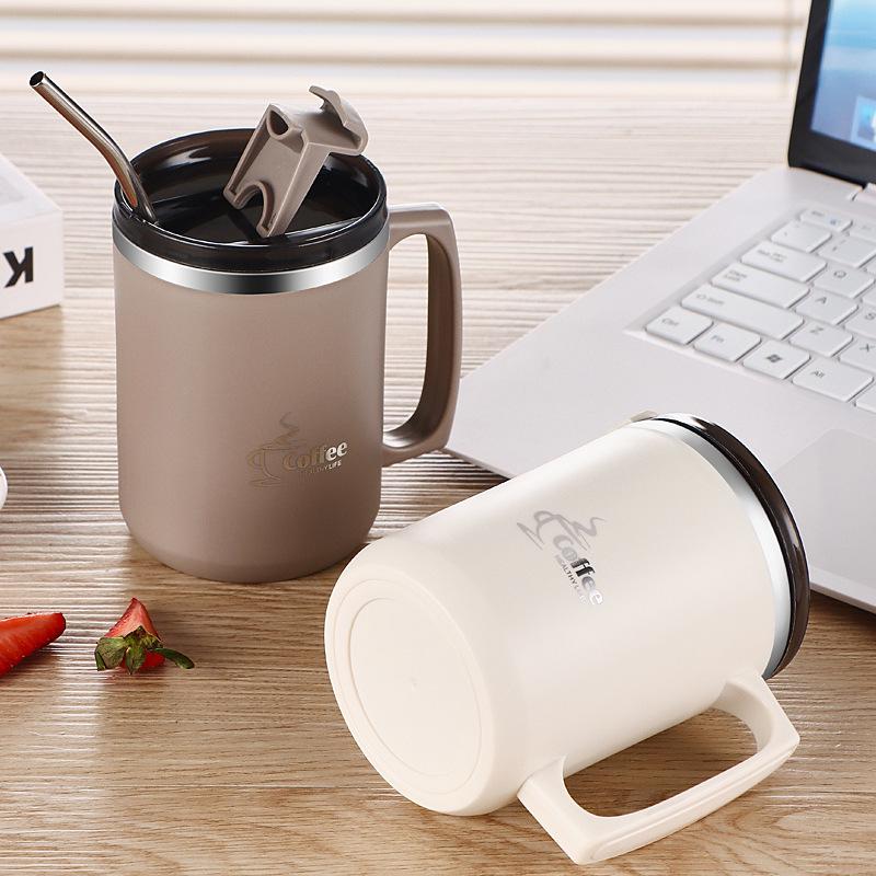 Cross-border Convenient Stainless Steel Thermos Mug - Double-layer 304 Office Cup