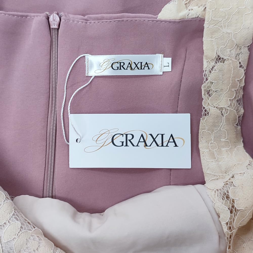 GRAXIA Cabaret Midi Floral Ivory X Size Perfect for Hostess and Lounges Dress, Dress, High-Waisted, Waist-Cut, Sleeveless, Lace, Knee-Length, Women's,