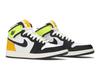 Jordan 1 Retro High White Black Volt University Gold (GS)