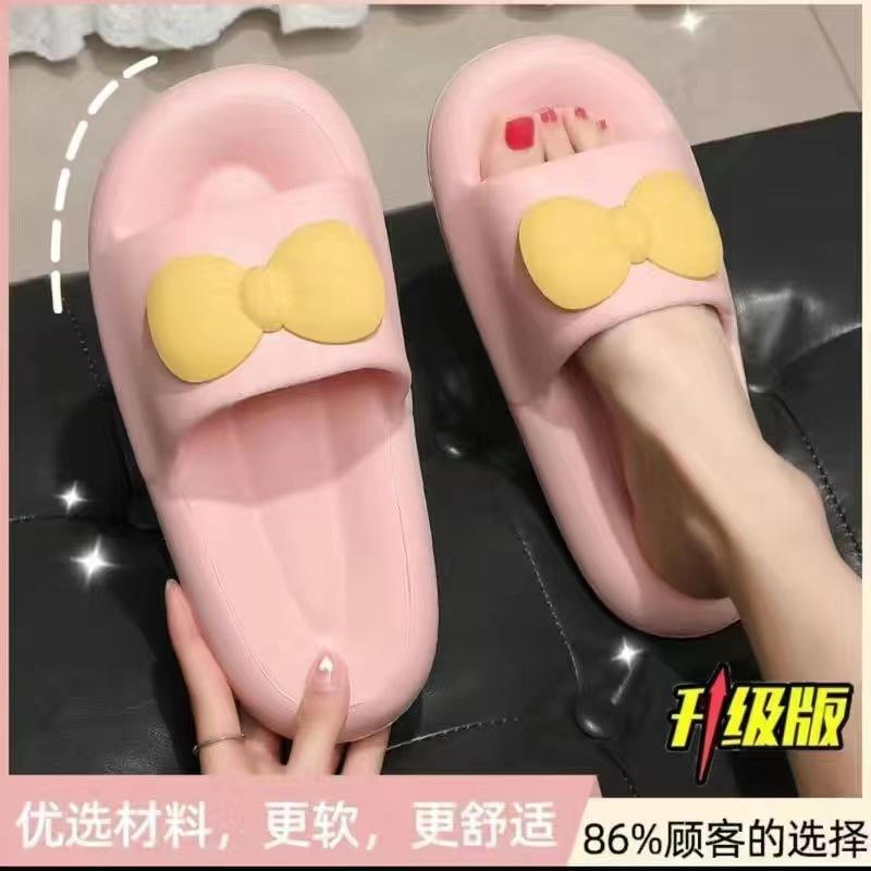 New solid color slippers women's summer couple home bathroom bath non-slip simple thick bottom cool slippers men