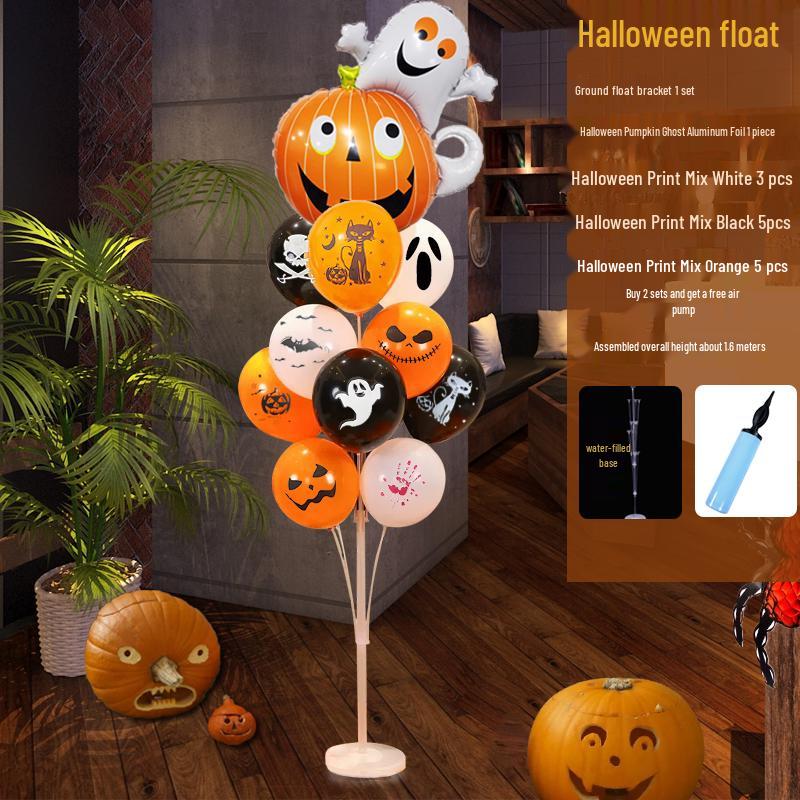 Halloween Pumpkin Atmosphere Balloons for Tables, Bars, Kindergartens, and Shopping Mall Displays
