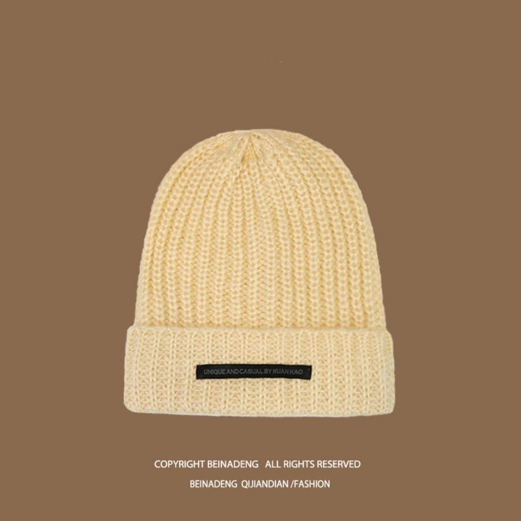 Hats, Couple, Knitted Hats, Men's and Women's Styles, Warm, Cold Hats, Loose, Big Head Waist, Knitted Hats