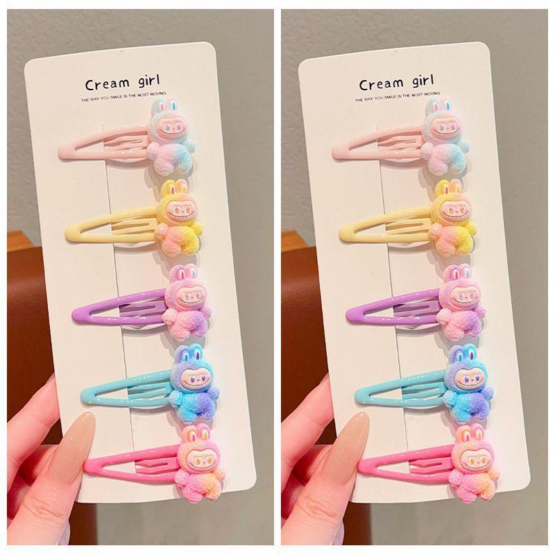 

Милая резинка для волос Labubu, эластичная повязка на голову из ткани, модная повязка на голову с высокой эластичностью, как у интернет-знаменитостей, хвостик 10 hair clips