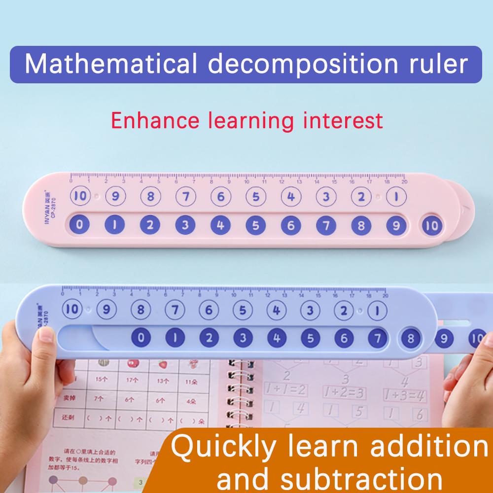 Mathematical decomposition ruler, numerical addition and subtraction, arithmetic teaching tool