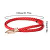 Braided PU Leather Belt Women Thin Waist Belt Dress Coat Decorative Waistband