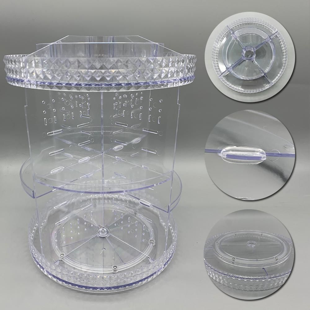 

Вращающийся на 360 градусов органайзер для макияжа, косметический органайзер, прозрачный модный многофункциональный съемный акриловый органайзер Russian Federation