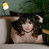 Hot Singer S-Selena G-Gomez Pillow Case Home Dorm Chair Back Short Plush Double-Sided Printing Office Nap Time Cushion Cover